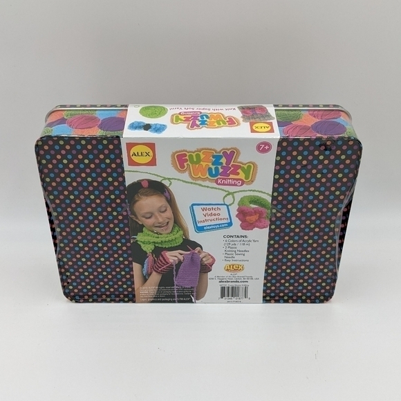 NWT Alex Fuzzy Wuzzy Beginner Knitting Kit Craft Project - Picture 2 of 2